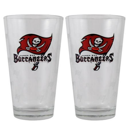 Tampa Bay Buccaneers Satin Etch 16oz Collector Pint Beer Glass